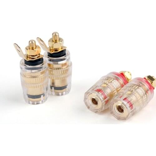 Areyourshop Gold Plated Nakamichi RCA Plug Locking Non Solder Plug Connector