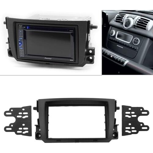 Car 2DIN Radio DVD Frame Fascia Dash Panel for SMART ForTwo 2011 2012 2013 2014 2015 2016 2017