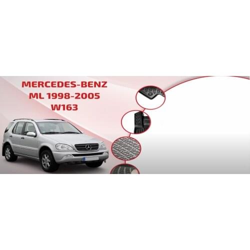 Car Mats to for Mercedes-Benz ML 1998-2005 ( W163 ) 3D Pool Mat Pool made of original Rubber