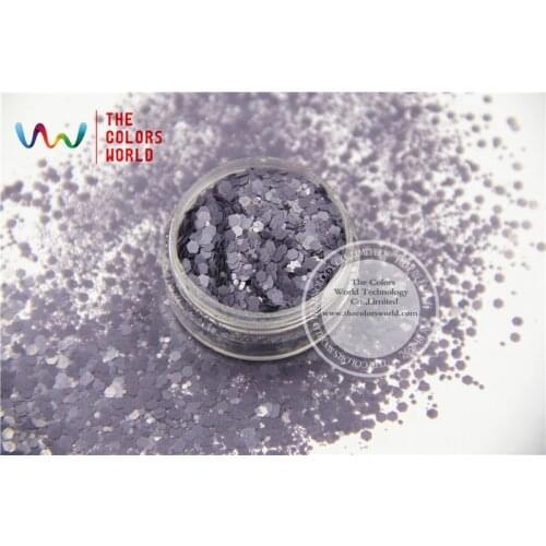 HH2104-243 Palm Brown Colors Hexagon Shape Glitter Sequins for nail art DIY decoration and Halloweens decorations