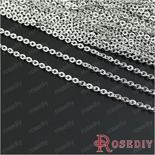 Wholesale Width 1.9mm Original Color Stainless Steel Link Chains Diy Jewelry Findings Accessories 5 Meter(JM6475)