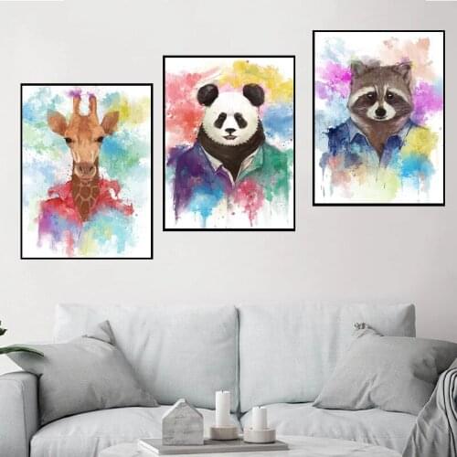 CHENISTORY 3PC Oil Painting By Numbers Kits For Adults Children Dressing Animals Picture By Number Hand Made Home Decor Artwork