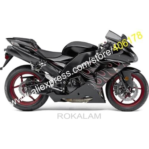For Kawasaki Ninja ZX-10R ZX 10R 2006 2007 ZX10R 06 07 ZX-10R ABS Flame Fairing Kit Bodywork Parts (Injection Molding)