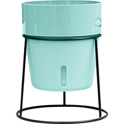 Home Fleshy Nordic Style Green Planter Indoor Decorative Garden Balcony Living Room Simple With Iron Stand Vase Flowerpot Set