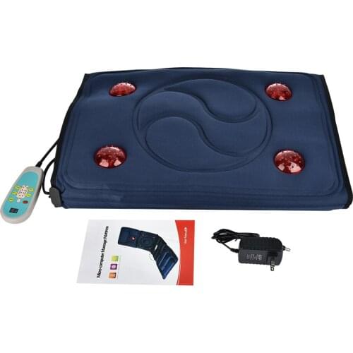 Home Infrared Electric Heating Cervical Spine Waist Back Massage Cushion Folding Hot Compress Vibration Body Massage Instrument