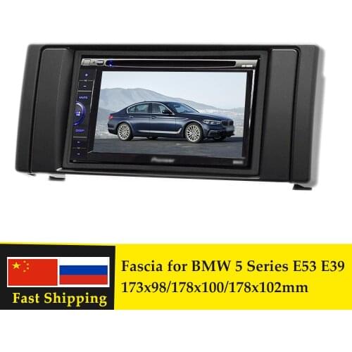 Double Din Radio Fascia for BMW Series 5 E53 E39 CD DVD Player GPS Stereo Audio Panel Dash Mount Trim Kit Interface Frame Bezel