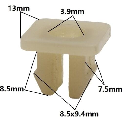 KALILII Natural 9mm nut grommet clamp nylon fixeding clips for car lights buckle retainers snaps
