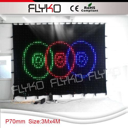 Club led light backdrop stage curtain led display P7