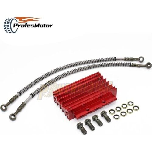 Motorcycle Oil Cooler Oil Radiator Kit Aluminum Alloy for LIFAN 110 125CC PIT DIRT BIKE CRF Oil Monkey Bike ATV Quad Motorcycle