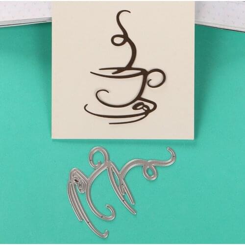 DUOFEN METAL CUTTING DIES 160313 coffee cup lace hollow DIY Scrapbook Paper Album 2018 new
