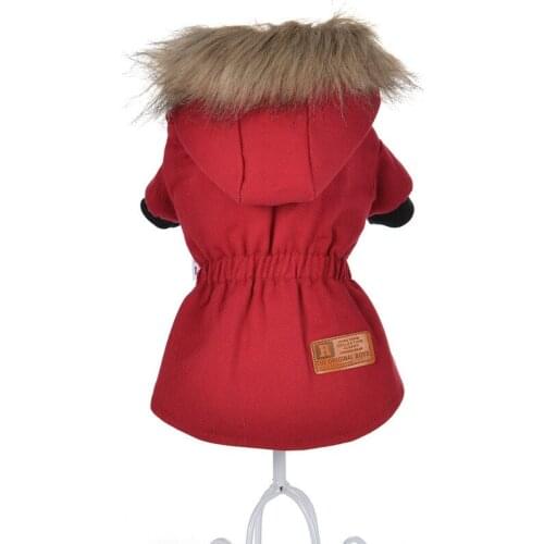 Fashion Winter Fur Warm Collar Tight Dog Coat Pet Dog Puppy Clothing Tie Suit Wedding Apparel Cute Style