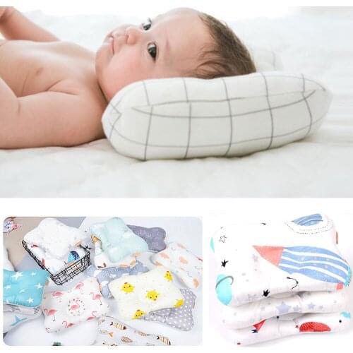 Cartoon Baby Pillow Infant Shape Toddler Sleep Positioner Anti Roll Cushion Flat Head Pillow Protection Newborn Almohadas Bebe