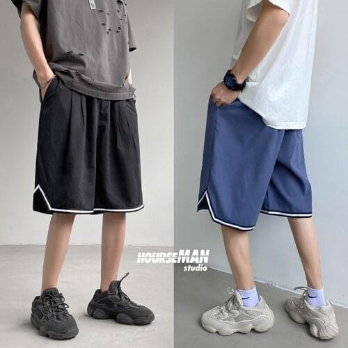 Mens Casual Oversize Shorts 2021 Fashion Man Korean Streetwear Streetwear Knee Length Sweatpants Men Shorts
