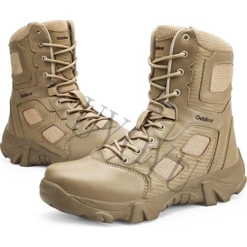 New Military Boots Men Special Force Tactical Desert Combat Snow Shoes Outdoor Male Tracking Mens Tactical Boot Work Shoes Men