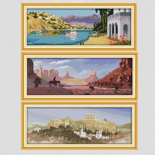 Sydney Opera House scenery decor painting counted printed on canvas DMC 14CT kits chinese Cross Stitch embroidery needlework Set