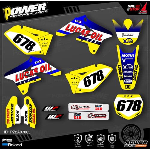 PowerZone Custom Team Graphics Decals Stickers Kit For SUZUKI Decal 2007 2008 2009 RMZ 250 005