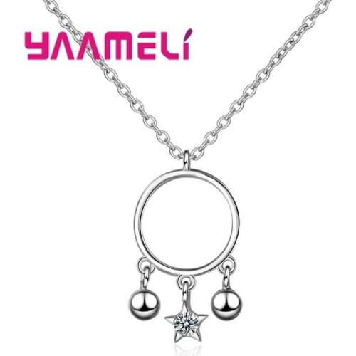 New Hot 925 Sterling Silver Jewelry For Girl Women 925 Pure Silver Pendant Necklace Birthday Anniversary Gifts Wholesale Retail