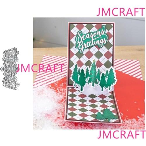 JMCRAFT New Christmas Tree Card Metal Cutting Dies DIY Scrapbook Handmade Paper Craft Merry Christmas Metal Steel Template Dies