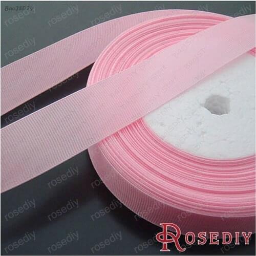 Wholesale 10mm 13mm 15mm 20mm 25mm 40mm 50mm Pink Polyester Ribbon Jewelry Findings Accessories a Roll about 22 Meter(JM4644)