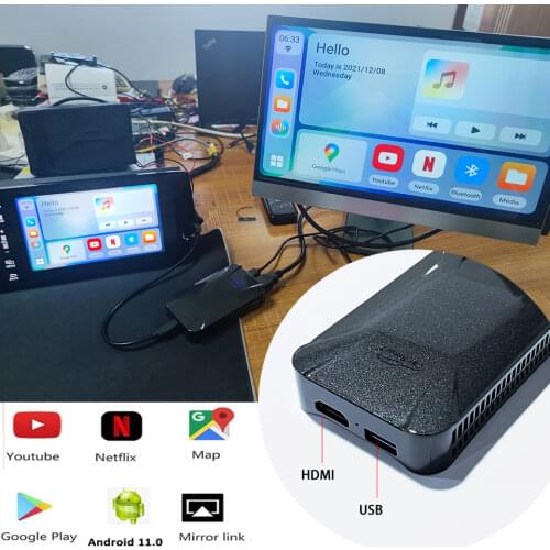 In-Car Infotainment Enhancement Original Carplay AI Android BOX No installation required! Just plug it into the USB port
