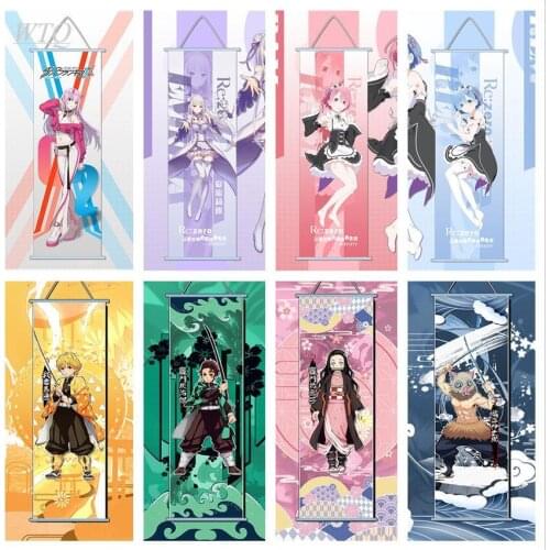 30x90cm/50x/130cm Demon Slayer/Earth-bound Boy Hanako Kun Anime Posters Canvas Painting Wall Decor Wall Art Picture Home Decor