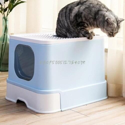 Top In Cat Litter Pan Large Cat Toilet Fully Closed Deodorization Cat Litter Pan Drawer Cat Litter Pan Splash Proof
