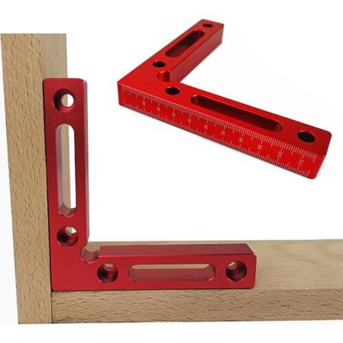 Al Alloy Right Angle 90 Degree L-shaped Auxiliarys Fixture Positioning Panel Fixing Clip Woodworking Square Ruler Carpenter Tool