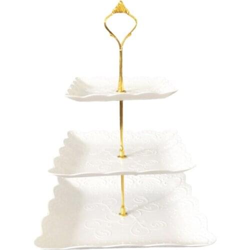 Detachable Cake Stand European Style 3 Tier Pastry Cupcake Fruit Plate Serving Dessert Holder Wedding Party Home Decor