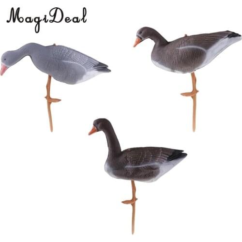 Foldable Goose Hunting Decoys Lawn Ornament Pond Garden Decoration Greenhand Gear 3 Style - Resting, Standing, Eating