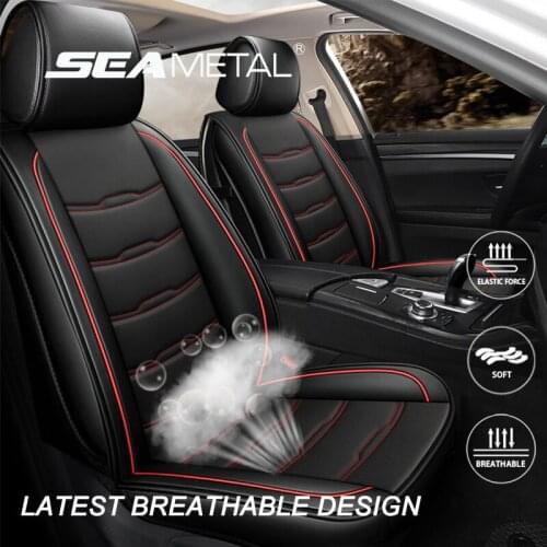 Luxury Car Seats Cover Leather Car Seat Covers Mats Universal Interior Four Seasons Seat-Cushion Protector Pads Auto Accessories