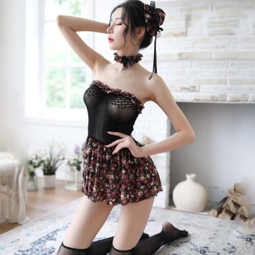 Women Sexy Lingerie Erotic Set Women Underwear Porn Night Dress Floral Lace Dress Babydolls Sexy Costumes Sex Clothes Chemises