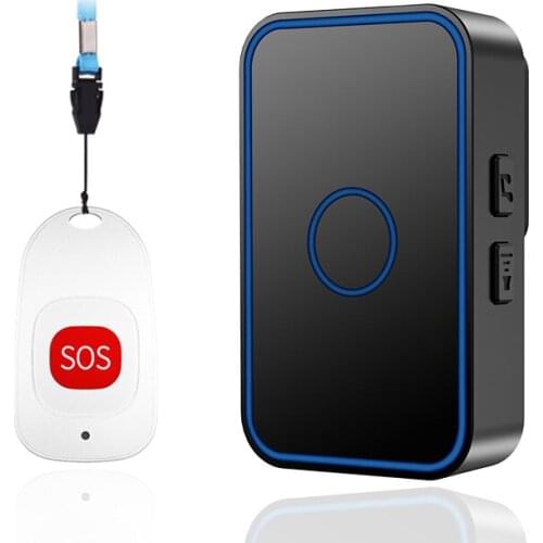 CACAZI Wireless Pager Doorbell Old Man Emergency Alarm Chime Waterproof SOS Button 80m Range US EU UK Plug 1 2 sos 1 2 3 Receive