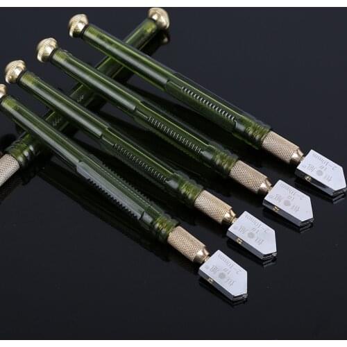 Glass Cutter Roller Diamond Tip Antislip Carbide Metal Plastic Handle Oil Feed Cutting Tool Ceramic Tile DIY Cutter 2-10mm