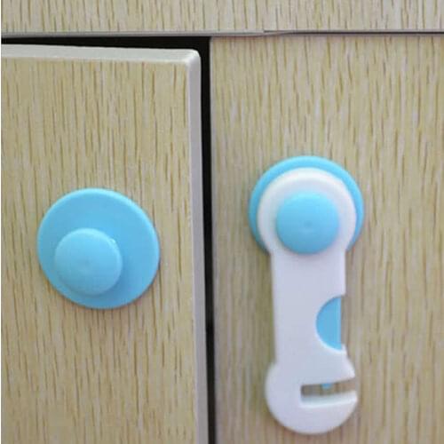 10PC Lot Safety Cabinet Locks Straps Doorways Baby Safety Lock Kids Edge & Corner Guards Back-to-back Cabinet Lockchild