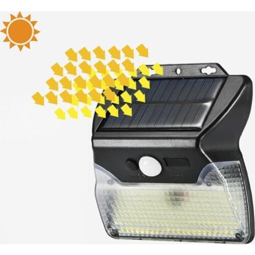 2Pcs 110 LED Solar Light Four Sides Wall Lamp Infrared Sensor Lightness Induction Street Light Garden Wall Light IP65 Waterproof