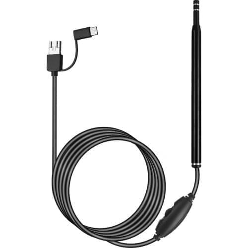 3 in 1 Type C Medical Otoscope 6 LED Wifi Ear Cleaning Otoscope Integrated 5.5mm Ear Pick Tool Visual Ear Spoon Camera Endoscope