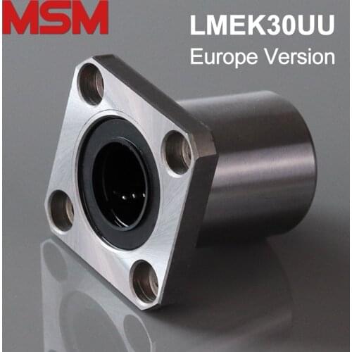 4pcs MSM LMEK30UU Square Flange Linear Bearing Europen Standard IDxODxL 30x47x68mm CNC Flange Linear Bush 30mm Shaft Guide