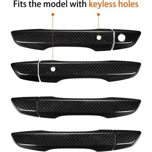 For 10th Gen Civic ABS Carbon Fiber Style Door Handle Cover for Honda Civic 2017 2018 2019 2020 2021 With Smart Auto Lock Holes