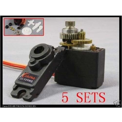 5X Corona DS-939MG Metal Gear Digital Servo TREX 450 25 free shipping