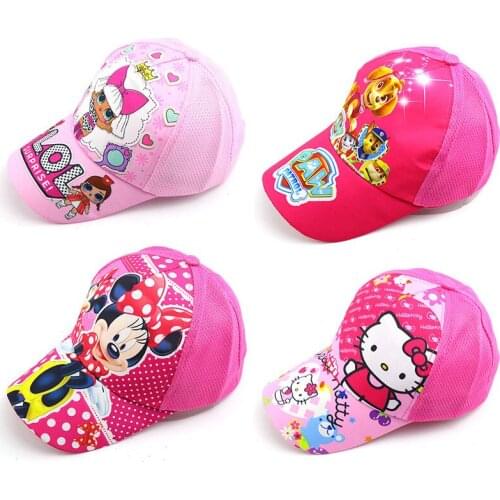 Disney Mickey Cute Cartoon Anime Children Hat Summer Spring Boy Baby Girl Baseball Cap Headdress Rebate Birthday Gift Toy