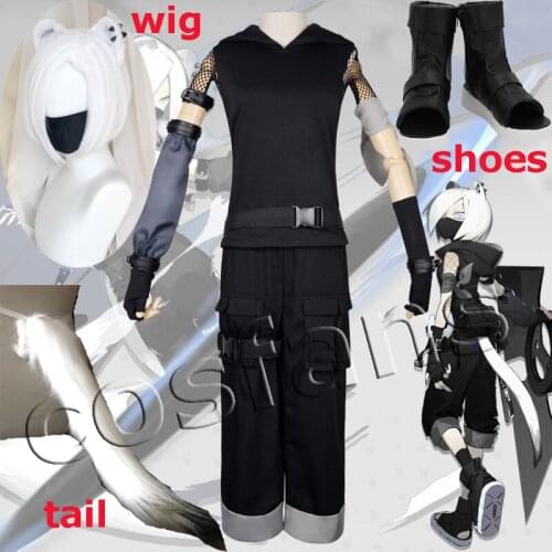Game Arknights ShiraYuki Cosplay Costume Women Cosplay Outfit Halloween Carnival Party Costumes Full Set ShiraYuki Wig Shoes