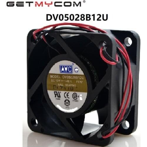 Getmycom Original DV05028B12U Wind Ball heat Radiant Fan DC 12V 1.65A 2-wire 50mm 50x50x28mm Server Square cooling fan