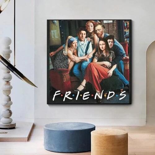 Funny Art Van Gogh and Friends Canvas Painting Classic Portrait Prints and Posters Wall Art Pictures for Living Room Home Decor