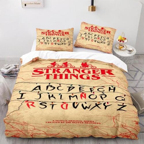 Stranger Things Bedding Set Single Twin Full Queen King Size Stranger Things Bed Set Childrens Kid Bedroom Duvetcover Sets 007