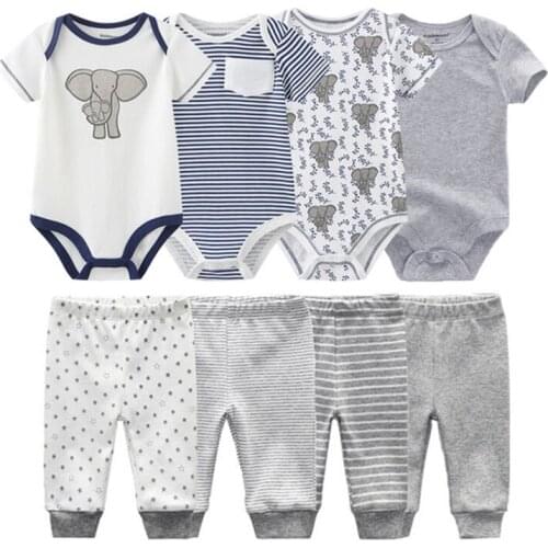 Girls Baby Clothing Sets Bodysuits+Pants Cotton Unisex Newborn Baby Girl Clothes Solid Baby Boy Clothes 0-12M Roupas de bebe