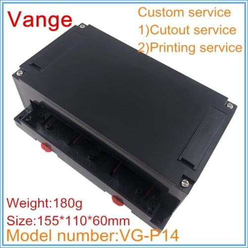 1pcs/lot transducer module chassis project boxes 155*110*60mm ABS plastic diy junction housing outlet box for PLC sensor relay