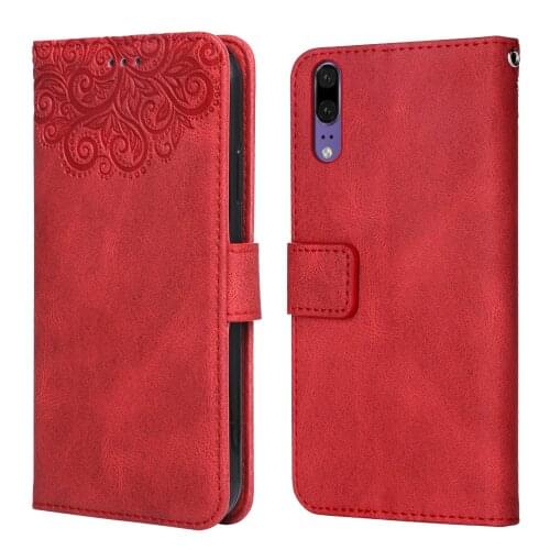 For Huawei P20 Flower Embossing Case EML-L29 EML-L09 EML-AL00 EML-TL00 5.8''Wallet Flip Leather Case for Huawei P 20 Cover
