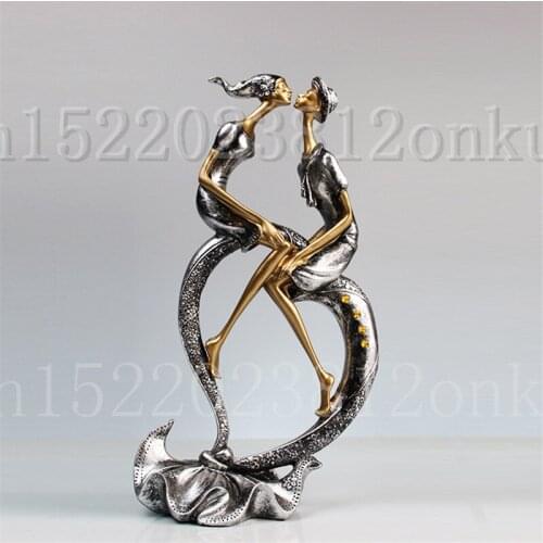 Creative kiss Lovers Couple Resin Ornaments Home Wedding Decoration best gift for christmas 27*13cm