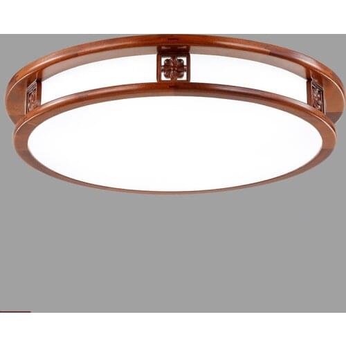 Creative LED Flushmount Light Round LED Ceiling Light Lamp 36w Warm White Wood LED Ceiling Lamp for Living Dinning Room