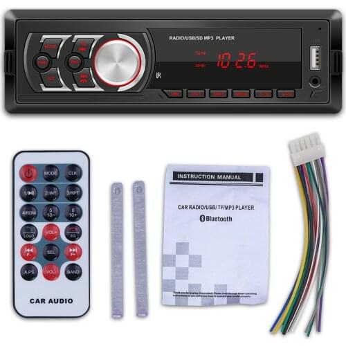 MLOVELIN Audio Music USB SD In Dash AUX Input FM Radio Steering Wheel Control LED Digital Phone Calling Charger BT